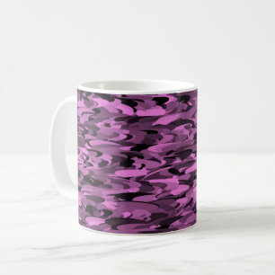Abstraktes Muster Lila Schwarz Kaffeetasse