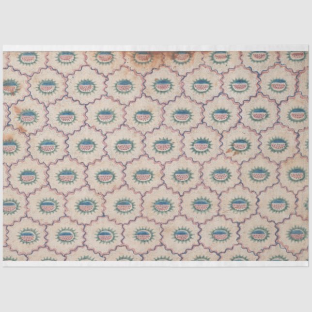 Abstraktes Muster mit abgerundeten Linien- und Pun Seidenpapier (Vorderseite)