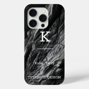 Abstraktes Muster mit flüssigem Swirl in Schwarzwe Case-Mate iPhone Hülle