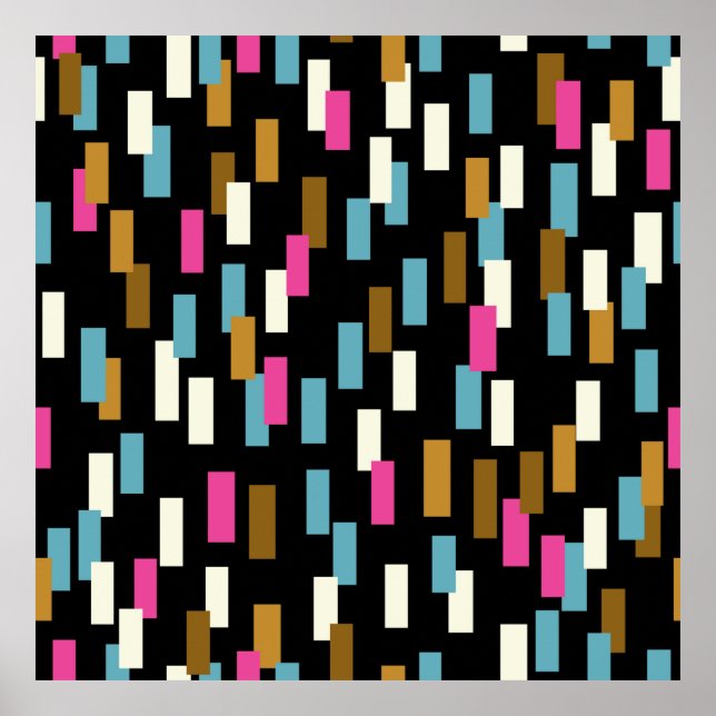 Abstraktes Muster mit geometrisch strukturierten F Poster (Vorne)