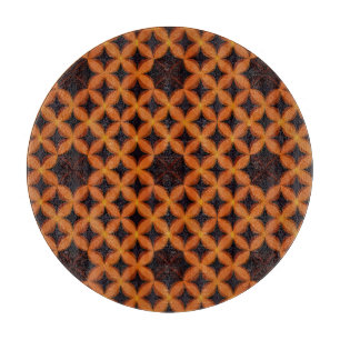 Abstraktes Muster mit Orange geometrischen Petalen Schneidebrett
