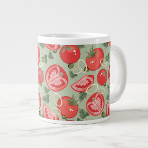 Abstraktes Muster mit Tomate Jumbo-Tasse