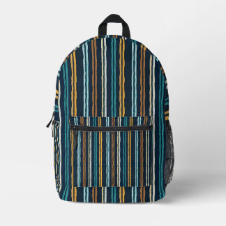 Abstraktes Muster mit vertikalen Linien Bedruckter Rucksack