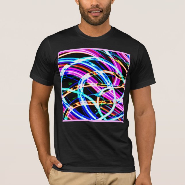 Abstraktes Muster Neondesign T-Shirt (Vorderseite)