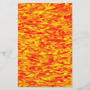 Abstraktes Muster Orange Red Gelb Briefpapier