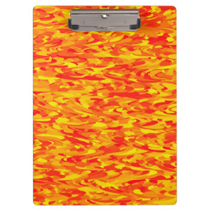 Abstraktes Muster Orange Red Gelb Klemmbrett