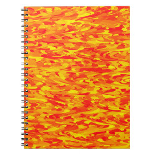 Abstraktes Muster Orange Red Gelb Notizblock