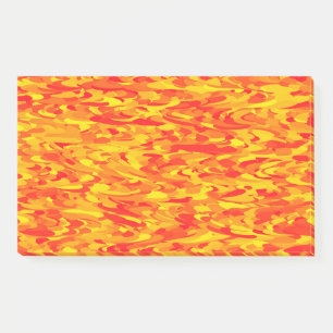 Abstraktes Muster Orange Red Gelb Post-it Klebezettel