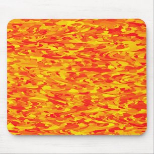 Abstraktes Muster Orange Rot Gelb Mousepad
