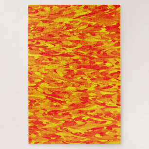 Abstraktes Muster Orange Rot Gelb Puzzle