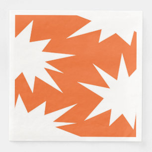 Abstraktes Muster - orange Serviette