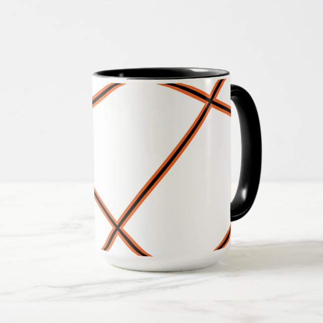 Abstraktes Muster - orange Tasse (VorderseiteRechts)