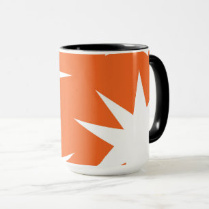 Abstraktes Muster - orange Tasse