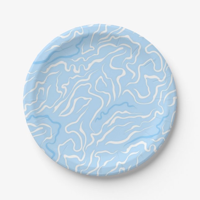 Abstraktes Muster Pappteller (Vorderseite)