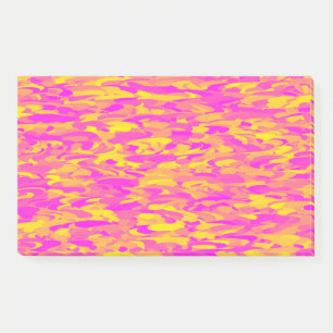 Abstraktes Muster Pink Gelb Orange Post-it Klebezettel