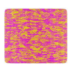 Abstraktes Muster Pink Gelb Orange Schneidebrett