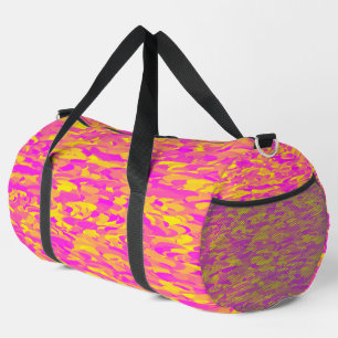 Abstraktes Muster Rosa Gelborange Duffle Bag