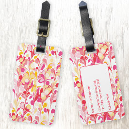 Abstraktes Muster Rosa Gepäckanhänger