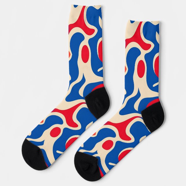 Abstraktes Muster Socken (Linkes Detail)