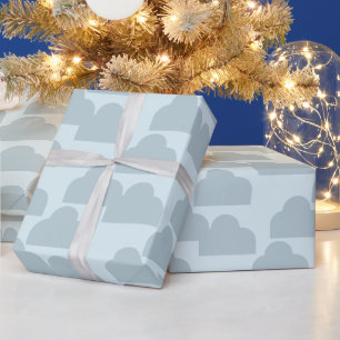 Abstraktes Muster Staubblau Modern Minimalistisch Geschenkpapier
