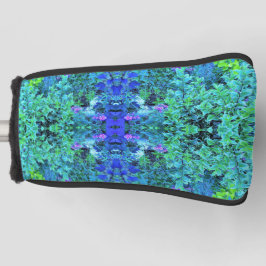 Abstraktes Muster und blaues Folienzmuster Golf Headcover