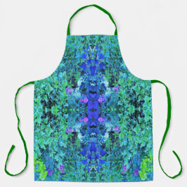 Abstraktes Muster und blaues Folienzmuster Schürze