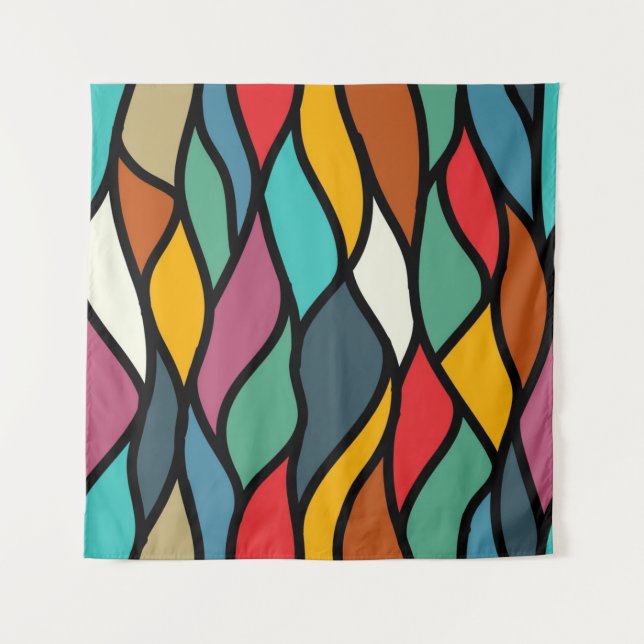 Abstraktes Muster Wandteppich (Vorderseite)