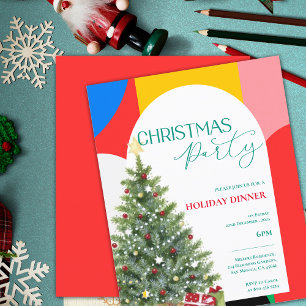 Abstraktes Muster Weihnachts-Party Einladung