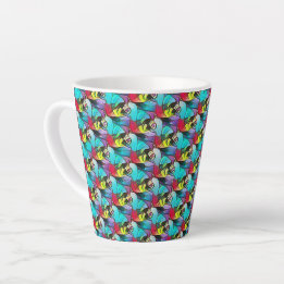 Abstraktes Musterdesign 1208 - Latte-Tasse Milchtasse