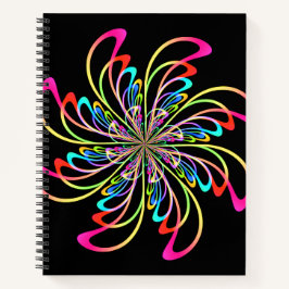 abstraktes Nadelrad Notizbuch