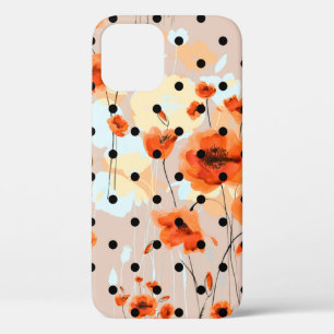 Abstraktes, nahtloses Blumenmuster mit Feldmohn Case-Mate iPhone Hülle