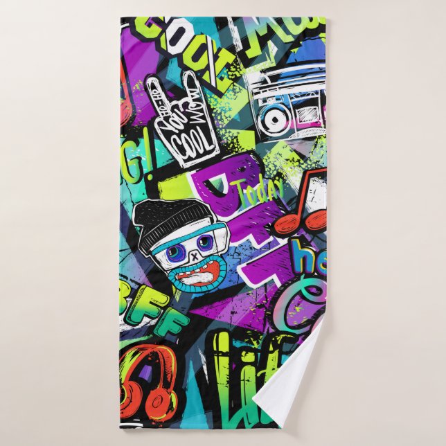 Abstraktes nahtloses Cartoon. Wiederholt mit m Badehandtuch (Badehandtuch)