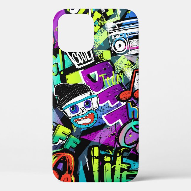 Abstraktes nahtloses Cartoon. Wiederholt mit m Case-Mate iPhone Hülle (Rückseite)