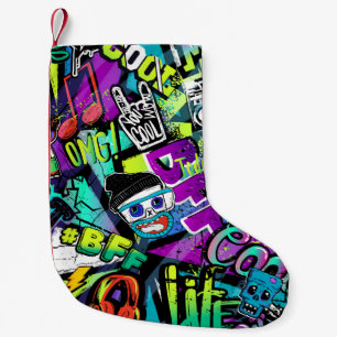 Abstraktes nahtloses Cartoon. Wiederholt mit m Kleiner Weihnachtsstrumpf