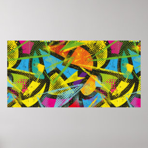 Abstraktes nahtloses chaotisches Muster. Hintergru Poster