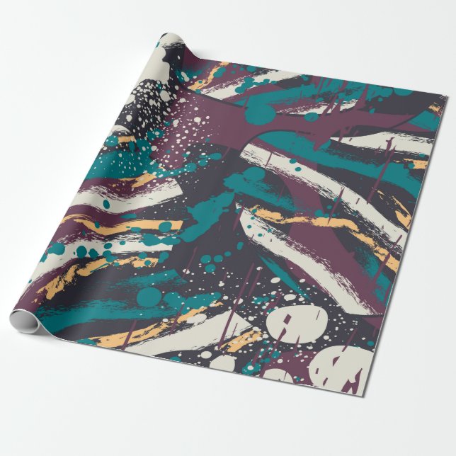 Abstraktes, nahtloses Design mit Grunge-Elem Geschenkpapier (Ungerollt)