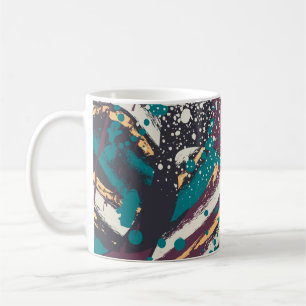 Abstraktes, nahtloses Design mit Grunge-Elem Kaffeetasse