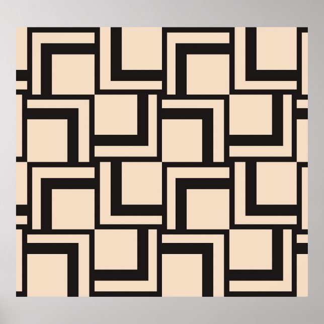 Abstraktes nahtloses geometrisches Muster Poster (Vorne)