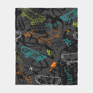 Abstraktes nahtloses Grunge-Muster. Urbane Stilmod Fleecedecke