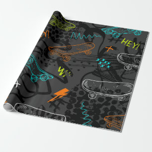 Abstraktes nahtloses Grunge-Muster. Urbaner Modus Geschenkpapier