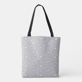 Abstraktes nahtloses Mandala-Design in Schwarz-Wei