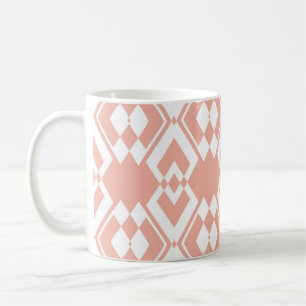 Abstraktes nahtloses Muster der Blume Wachs rosa Kaffeetasse