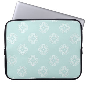 Abstraktes nahtloses Muster der Farbe Powder Blue Laptopschutzhülle