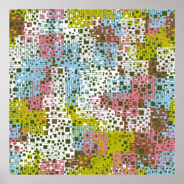 Abstraktes nahtloses Muster. Farben der Frühlingsl Poster (Vorne)