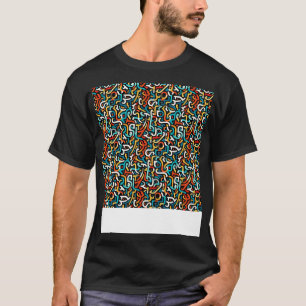 Abstraktes nahtloses Muster geometrische Linien Fo T-Shirt
