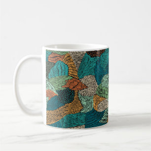 Abstraktes nahtloses Muster. Grunge-Design Kaffeetasse