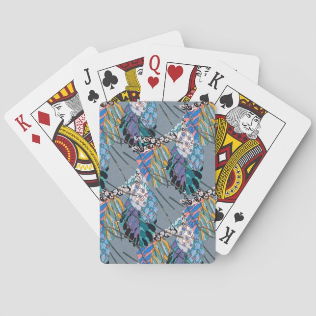 Abstraktes nahtloses Muster Illustration 3 Spielkarten (Rückseite)