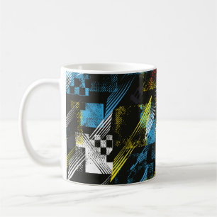 Abstraktes nahtloses Muster. Kreativer Vintager Ba Kaffeetasse