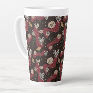 Abstraktes, nahtloses Muster Milchtasse