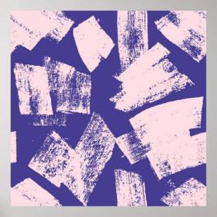 Abstraktes, nahtloses Muster mit Pinsel Poster